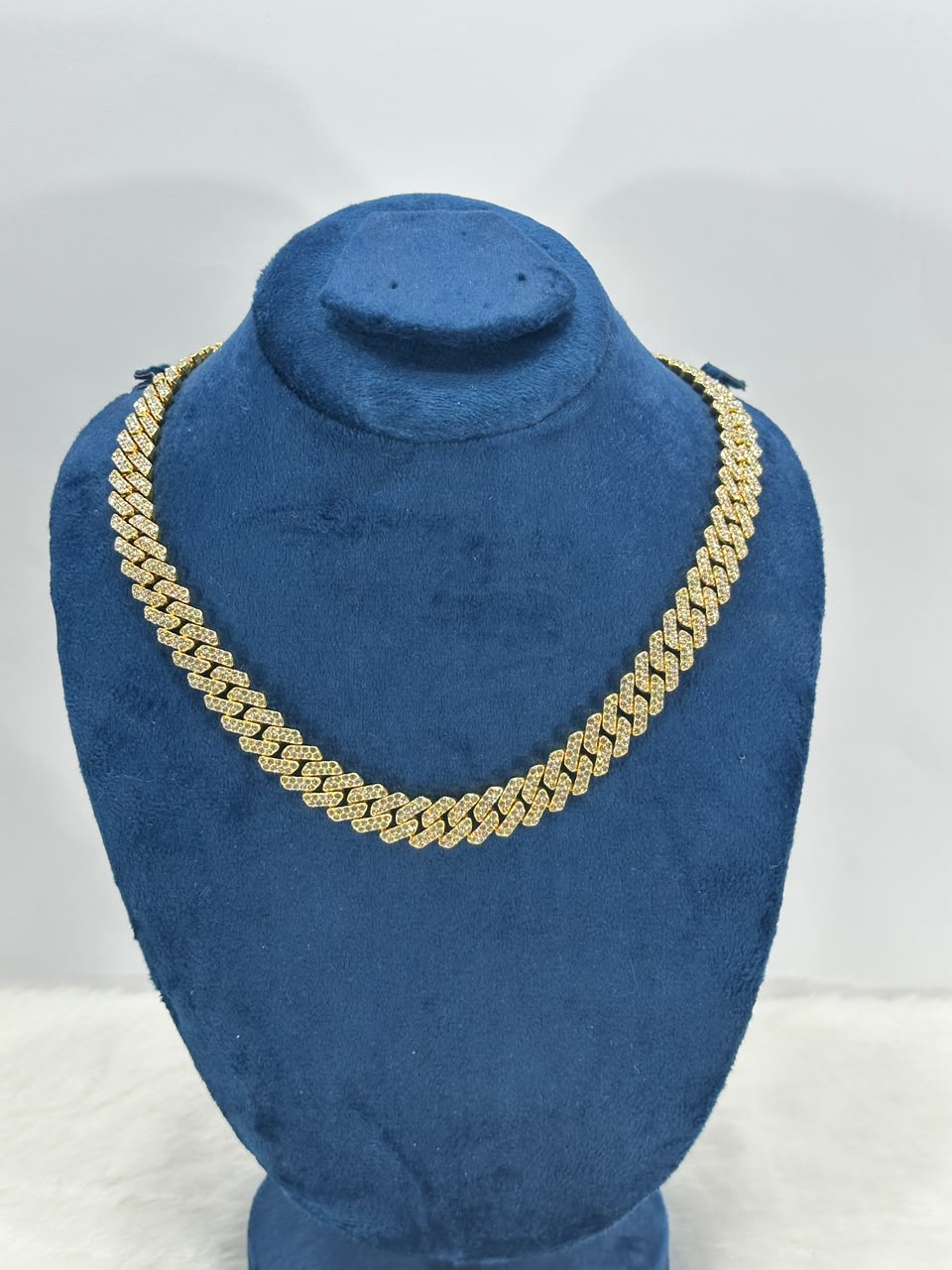 Luxury Gold-Plated Cuban Link Chain Necklace for Men & Women | Iced Out Zircon Jewelry