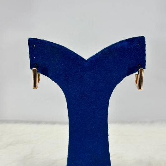 Minimalist Gold Bar Hoop Earrings – Modern Geometric Earrings for Women